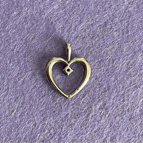 James Avery Sterling Silver Heart with Diamond Pendant in JA Box Cloth Pendant - Picture 4 of 16